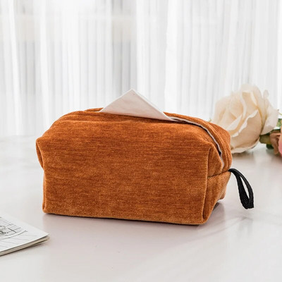 Moderna lanena kutija za maramice u obliku ptičje zube Držač za maramice za automobil Nordijska kućna kutija za maramice Držač za salvete Kutija za pohranu salveta za dnevnu sobu