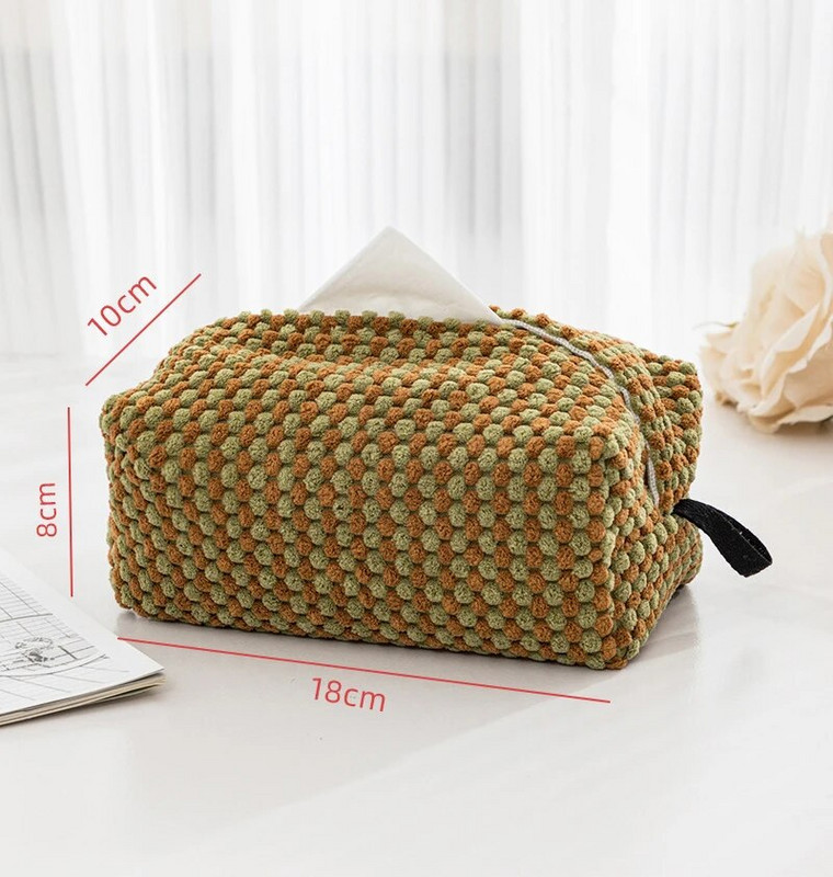 Moderna lanena kutija za maramice u obliku ptičje zube Držač za maramice za automobil Nordijska kućna kutija za maramice Držač za salvete Kutija za pohranu salveta za dnevnu sobu