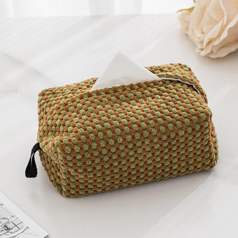 Moderna lanena kutija za maramice u obliku ptičje zube Držač za maramice za automobil Nordijska kućna kutija za maramice Držač za salvete Kutija za pohranu salveta za dnevnu sobu