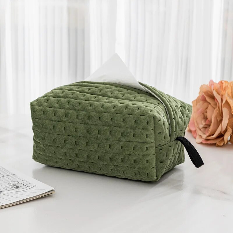 Moderna lanena kutija za maramice u obliku ptičje zube Držač za maramice za automobil Nordijska kućna kutija za maramice Držač za salvete Kutija za pohranu salveta za dnevnu sobu