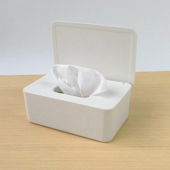 Пластмасова кутия за кърпички Поставка за мокри кърпички Бебешки кърпички Кутия за съхранение на хартия Дозатор за хартиени кърпи Органайзер за домашни салфетки