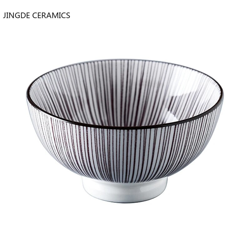 Modern kerámia arany keretes kerek rizstál leves tészta zabkása háztartási konyhai eszközök Reggeli desszert tároló