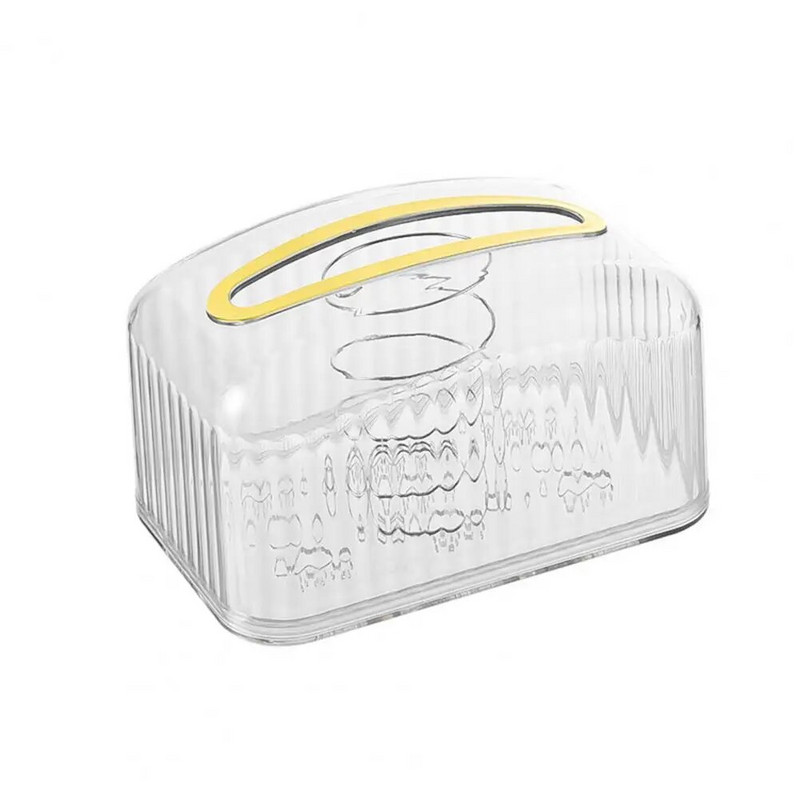 Koehoidja läbipaistev nähtav laia suu koekarp Kergesti ligipääsetav vedrudisain laud salvrätikuümbrise jaotur Kodukaunistus