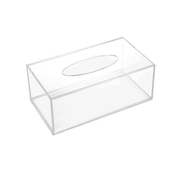 Акрилна кутия за салфетки Настолен прозрачен моден държач за салфетки Поставка за съхранение Декорация на дома Аксесоари за всекидневна Декоративни