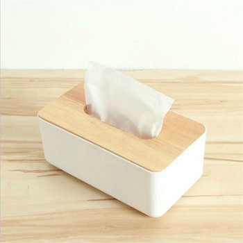 Нов дървен държач за салфетки с квадратна форма, дървена пластмасова кутия за салфетки, домашна кухня, държач за хартия, кутия за съхранение, аксесоари