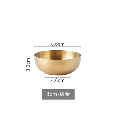 Zdjela za rižu od zlata od nehrđajućeg čelika 304 u korejskom stilu Kreativna zdjela za umak za juhu od voćne salate za restoran Pribor za kuhinju