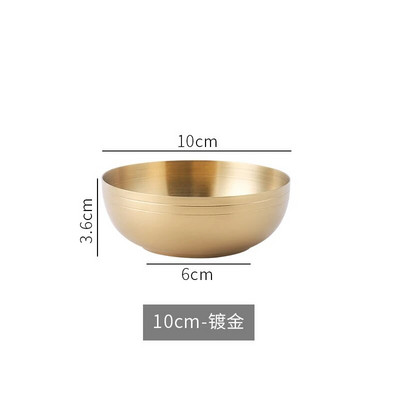 Zdjela za rižu od zlata od nehrđajućeg čelika 304 u korejskom stilu Kreativna zdjela za umak za juhu od voćne salate za restoran Pribor za kuhinju