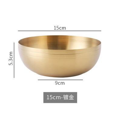 Zdjela za rižu od zlata od nehrđajućeg čelika 304 u korejskom stilu Kreativna zdjela za umak za juhu od voćne salate za restoran Pribor za kuhinju