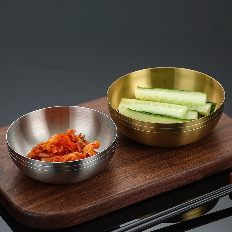 Zdjela za rižu od zlata od nehrđajućeg čelika 304 u korejskom stilu Kreativna zdjela za umak za juhu od voćne salate za restoran Pribor za kuhinju