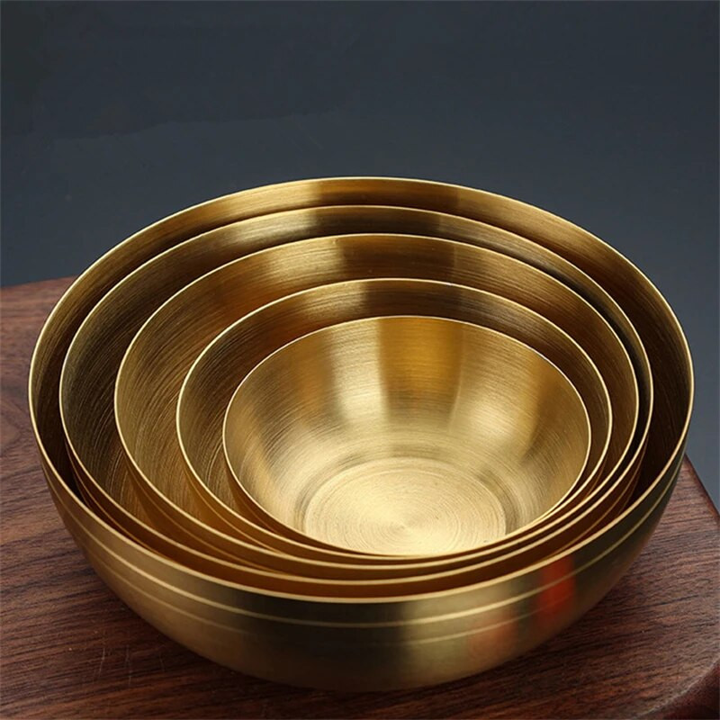 Zdjela za rižu od zlata od nehrđajućeg čelika 304 u korejskom stilu Kreativna zdjela za umak za juhu od voćne salate za restoran Pribor za kuhinju