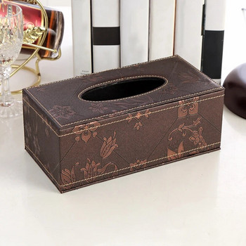PU Δερμάτινο κουτί χαρτομάντιλο Βάση χαρτιού Ορθογώνιο χαρτομάντιλο Κουτί χαρτοπετσέτας σπιτιού Οργάνωση κουζίνας σπιτιού Προμήθειες σπιτιού κατά της υγρασίας