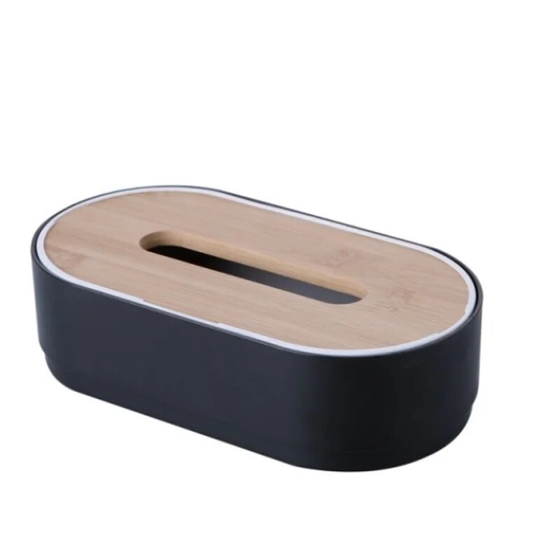 Kutija za maramice s poklopcem od bambusa Držač za ubruse Kutije za pohranu Dozator Kutija Uredski organizator za WC Kupaonica Spavaća soba