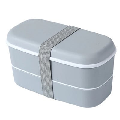 Cutie de prânz cu 2 straturi pentru microunde, cu compartimente izolate etanș
