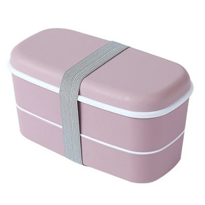 Cutie de prânz cu 2 straturi pentru microunde, cu compartimente izolate etanș