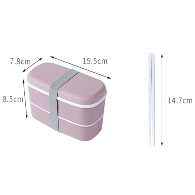 Kutija za ručak u 2 sloja za mikrovalnu pećnicu s nepropusno izoliranim odjeljcima