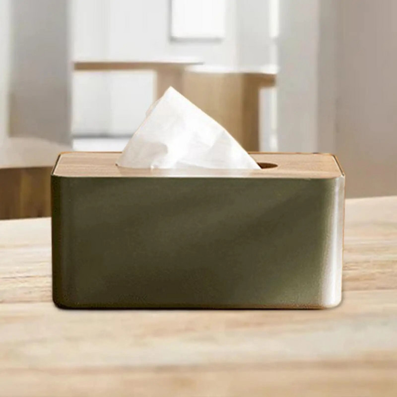 Modern Tissue Dobozfedél Tartó Adagoló Rendszerező Étterem Home Car Green számára