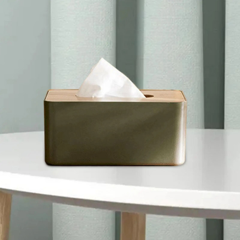 Modern Tissue Dobozfedél Tartó Adagoló Rendszerező Étterem Home Car Green számára