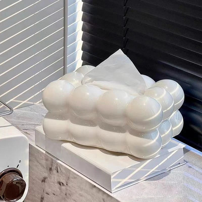 Buborékszövet doboz tartó papíradagoló fürdőszobai vagy étkezőasztalhoz Stílusos papírzsebkendő rendszerező dekoratív szalvéta design