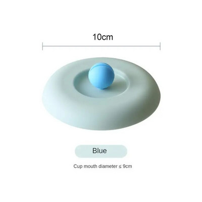 1 buc capac pentru pahare din silicon, rotund, universal, capac pentru cani de cafea anti-praf Cap sigilat cu suport pentru lingura Capac cu gel rezistent la caldura