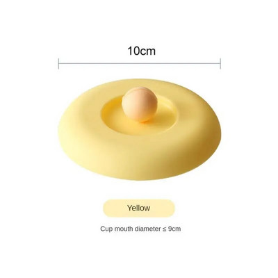 1 buc capac pentru pahare din silicon, rotund, universal, capac pentru cani de cafea anti-praf Cap sigilat cu suport pentru lingura Capac cu gel rezistent la caldura