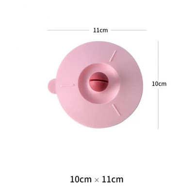 1 buc capac pentru pahare din silicon, rotund, universal, capac pentru cani de cafea anti-praf Cap sigilat cu suport pentru lingura Capac cu gel rezistent la caldura