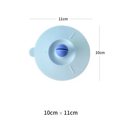 1 buc capac pentru pahare din silicon, rotund, universal, capac pentru cani de cafea anti-praf Cap sigilat cu suport pentru lingura Capac cu gel rezistent la caldura