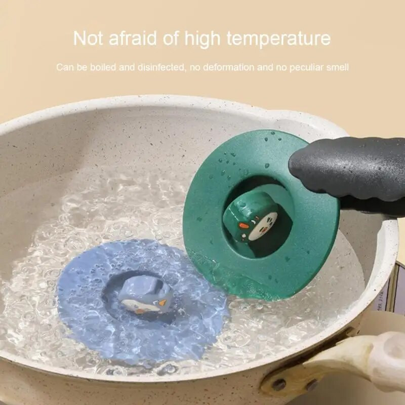 1 buc capac pentru pahare din silicon, rotund, universal, capac pentru cani de cafea anti-praf Cap sigilat cu suport pentru lingura Capac cu gel rezistent la caldura