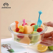 Vaisių šakutės Mielas gyvūnų maistas Šakutė dantų krapštukas Mini animacinis filmas vaikams Tortas Užkandis Desertas Bento pietų įrankis virtuvės reikmenims