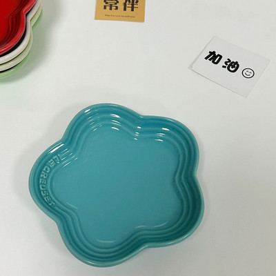 Cool Colored Plum Blossom Mali tanjur 14 cm umak Tanjuri za kućne ljubimce Posuda s postupnom pljuvačkom s kosti Pribor za jelo Francusko keramičko posuđe