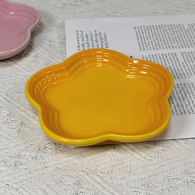 Cool Colored Plum Blossom Mali tanjur 14 cm umak Tanjuri za kućne ljubimce Posuda s postupnom pljuvačkom s kosti Pribor za jelo Francusko keramičko posuđe