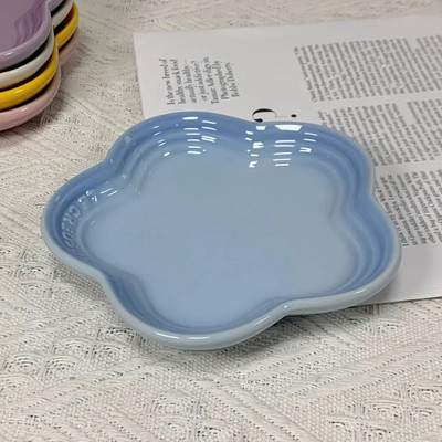 Cool Colored Plum Blossom Mali tanjur 14 cm umak Tanjuri za kućne ljubimce Posuda s postupnom pljuvačkom s kosti Pribor za jelo Francusko keramičko posuđe