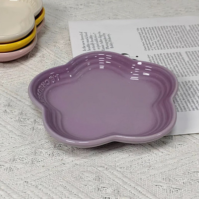 Cool Colored Plum Blossom Mali tanjur 14 cm umak Tanjuri za kućne ljubimce Posuda s postupnom pljuvačkom s kosti Pribor za jelo Francusko keramičko posuđe