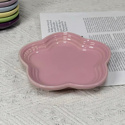 Cool Colored Plum Blossom Mali tanjur 14 cm umak Tanjuri za kućne ljubimce Posuda s postupnom pljuvačkom s kosti Pribor za jelo Francusko keramičko posuđe