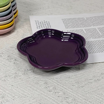 Cool Colored Plum Blossom Mali tanjur 14 cm umak Tanjuri za kućne ljubimce Posuda s postupnom pljuvačkom s kosti Pribor za jelo Francusko keramičko posuđe