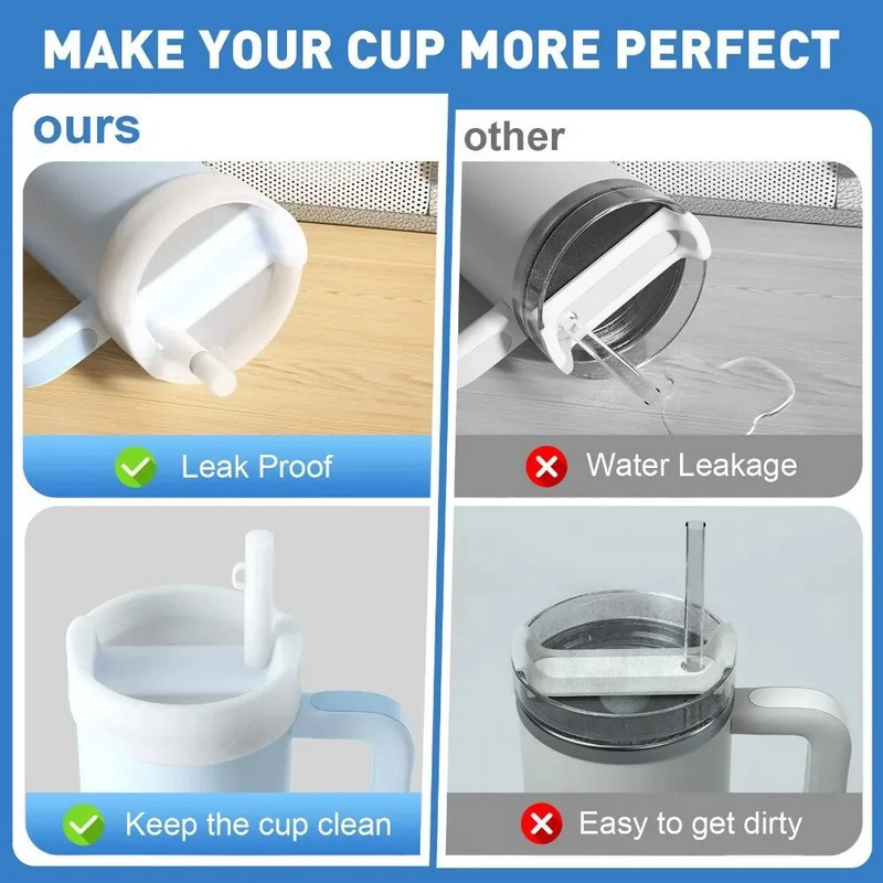 για Stanley κάλυμμα κυπέλλου σιλικόνης Straw Cap Proof Leak and Spill Proof Set Cup Cushion for Stanley 2.0 Κάλυμμα καπακιού φλυτζανιού 40oz