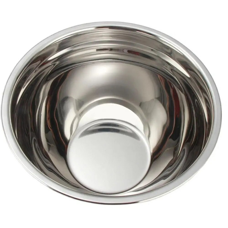 18/20/22/24/26/28/30 cm skersmens neapdegęs ir neslidus nerūdijančio plieno virtuvės indas, skirtas salotoms duonai ir pyragaičiams.