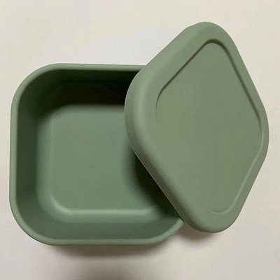 YOMDID četvrtasta silikonska kutija za ručak, praktična salata, voće, povrće, posuda za hranu Bento kutija Kutija za svježinu, posuda za jelo