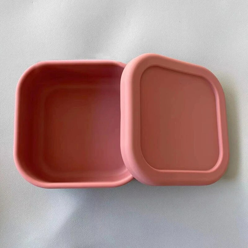 YOMDID četvrtasta silikonska kutija za ručak, praktična salata, voće, povrće, posuda za hranu Bento kutija Kutija za svježinu, posuda za jelo