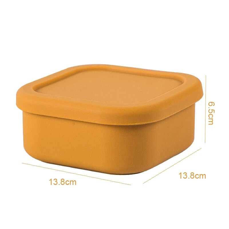 YOMDID četvrtasta silikonska kutija za ručak, praktična salata, voće, povrće, posuda za hranu Bento kutija Kutija za svježinu, posuda za jelo