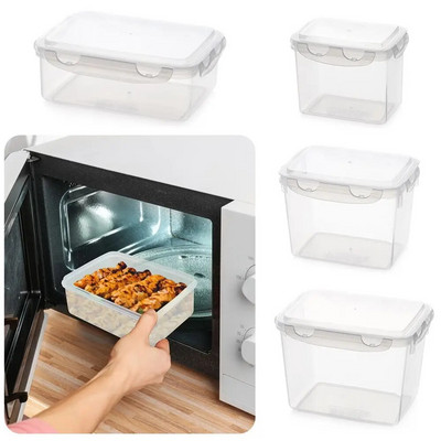 Външна пластмасова кутия Bento Пикник Снек Контейнер за съхранение на храна Кутия за приготвяне на храна Кутия за обяд за деца Училищни прибори за хранене Къмпинг Съдове за готвене
