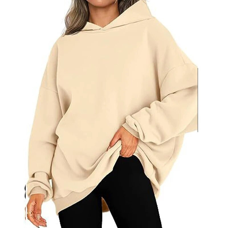 Jesenné kórejské športové hravé elegantné mikiny v preppy štýle pre ženy, neutrálne, jednofarebné, s dlhým rukávom, voľné, ležérne mikiny