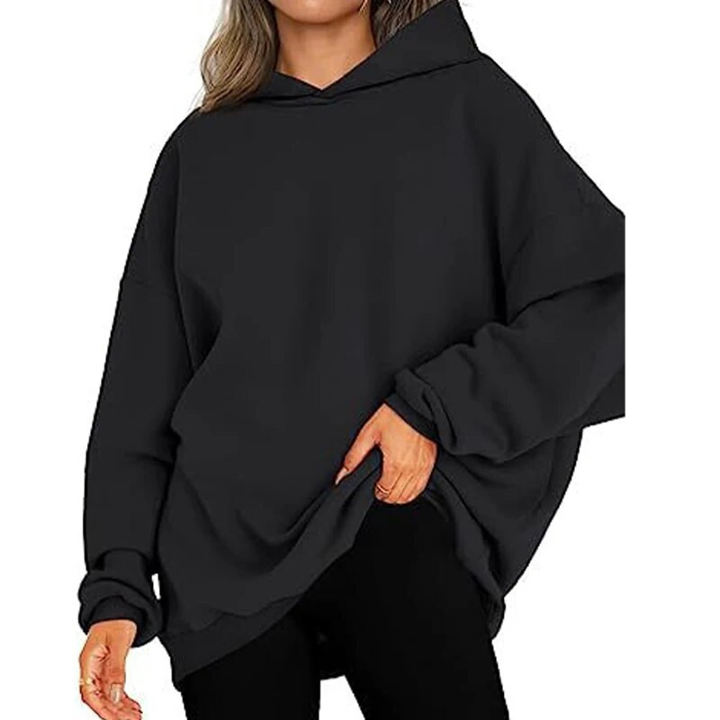 Jesenné kórejské športové hravé elegantné mikiny v preppy štýle pre ženy, neutrálne, jednofarebné, s dlhým rukávom, voľné, ležérne mikiny