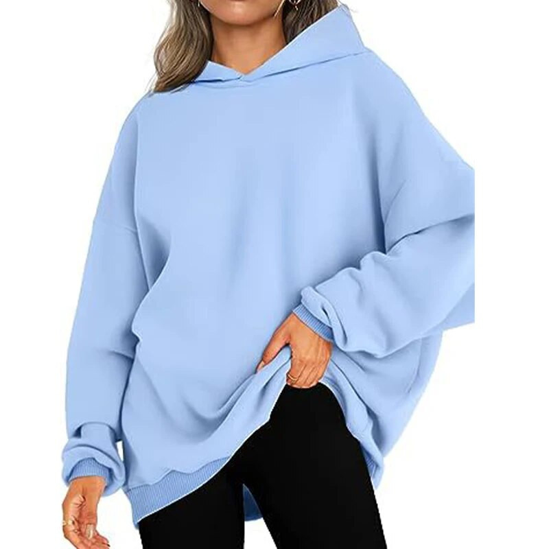 Jesenné kórejské športové hravé elegantné mikiny v preppy štýle pre ženy, neutrálne, jednofarebné, s dlhým rukávom, voľné, ležérne mikiny