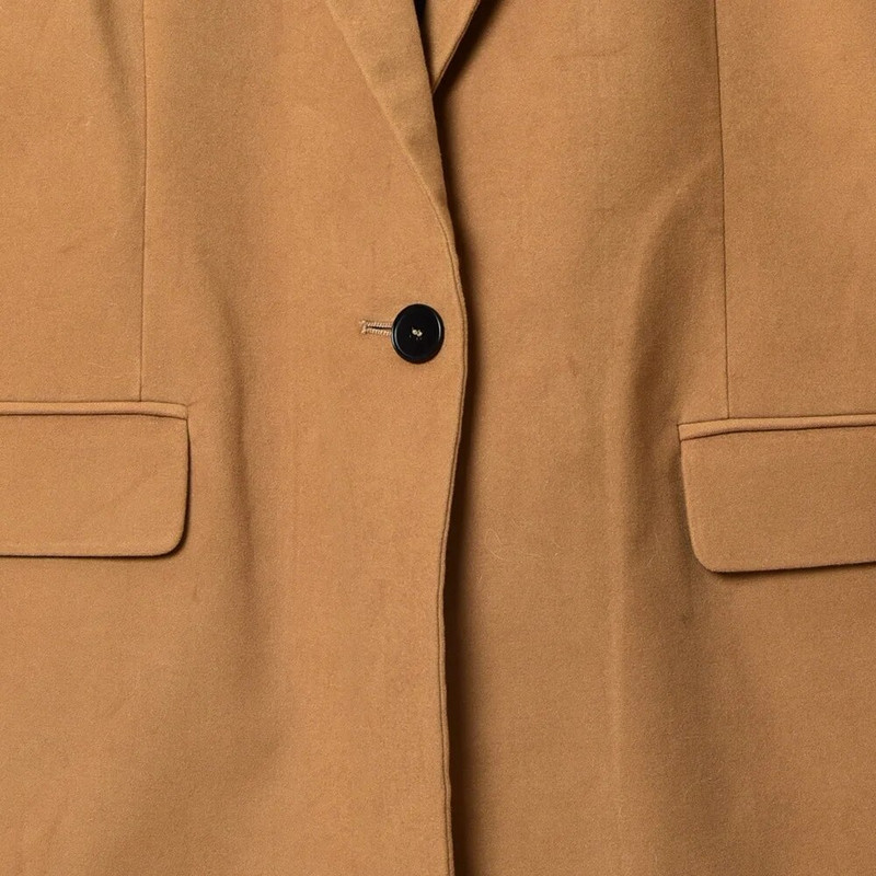 Ženske proljetne i ljetne jednobojne ležerne jakne s džepom na jedno dugme po posebnoj cijeni