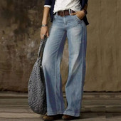 Női farmer retro divat alkalmi egyenes szárú nadrág magas derekú bő széles szárú nadrág 2023 új női y2k utcai farmer nadrág