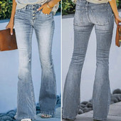 Női flare farmer magas derekú Flt Skinny Jean Femee nadrág 2023 Hot Elastic Fashion koreai Y2K farmer nadrág