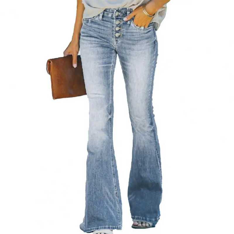 Női flare farmer magas derekú Flt Skinny Jean Femee nadrág 2023 Hot Elastic Fashion koreai Y2K farmer nadrág