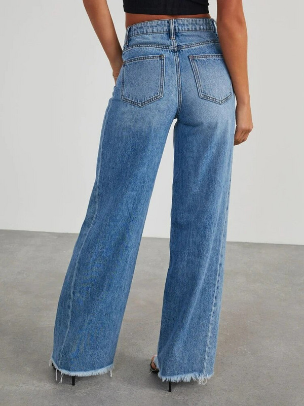 Farmer Női Baggy Farmer 2023 Új divat, magas derekú, egyenes lábú nadrág farmer nadrág Vintage kék farmer női anya farmernadrág