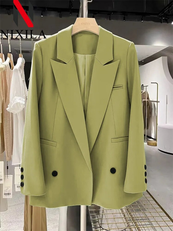 Άνοιξη φθινόπωρο Blazer Woman 2024 Πανωφόρια Γυναικεία Σακάκια Κομψά Γυναικεία Παλτό Γραφείο Lady Loose Fit Νεανικά Γυναικεία Ρούχα