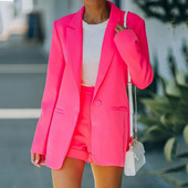 Jachetă de costum Elegante buzunare cu rever Jachetă de costum Femei confortabile Blazer Buzunare cu rever Costum haină Îmbrăcăminte exterioară